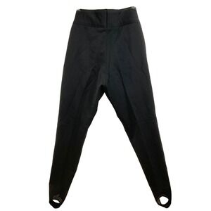 VTG retro SCHOELLER SKI COBOR women's pants stirrup black stretch‎ 59805 size 12